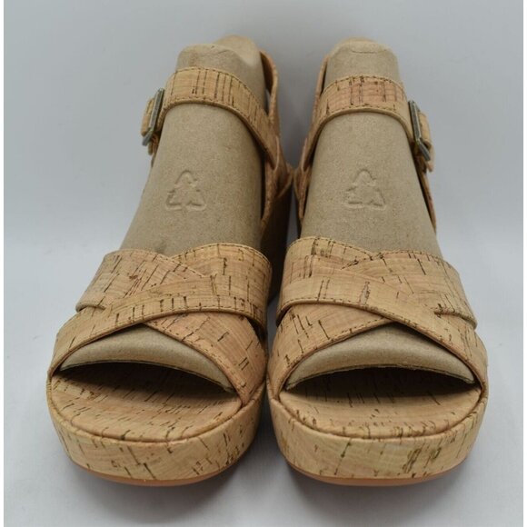 Korks Womens Size 11 Denica II Natural Cork Wedge Sandals Shoes - Picture 2 of 13
